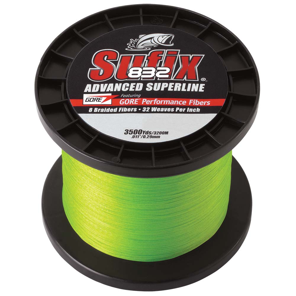 Sufix 832&reg; Advanced Superline&reg; Braid - 20lb - Neon Lime - 3500 yds