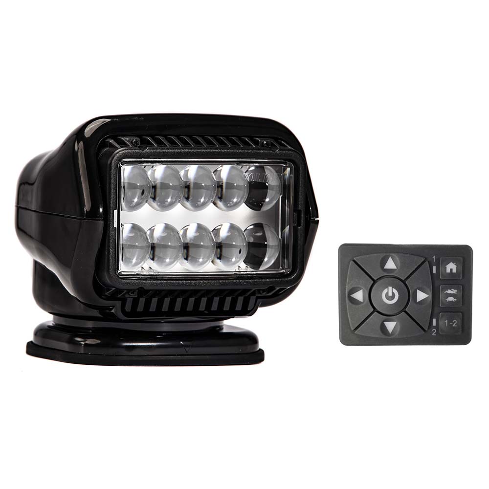 Golight Stryker ST Series Permanent Mount Black 12V LED w/Hard Wired Dash Mount Remote