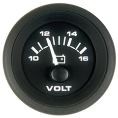 Sierra 62730P Premier Pro 2" Voltmeter - 8-16VDC, Black