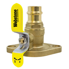 Webstone H-81403HV The Isolator Full Port Forged Brass Uni-Flange Ball Valve with Detachable Rotating Flange - 3/4" Press x Rot. Flange