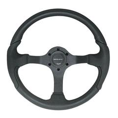 Uflex 61812M NISIDA-B/B Steering Wheel - Black Grip with Black Spokes