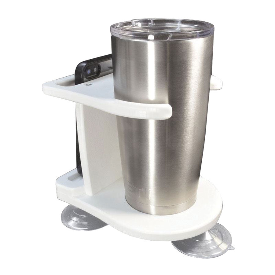 TACO Marine P01-2010W One-Tumbler Poly Holder - White