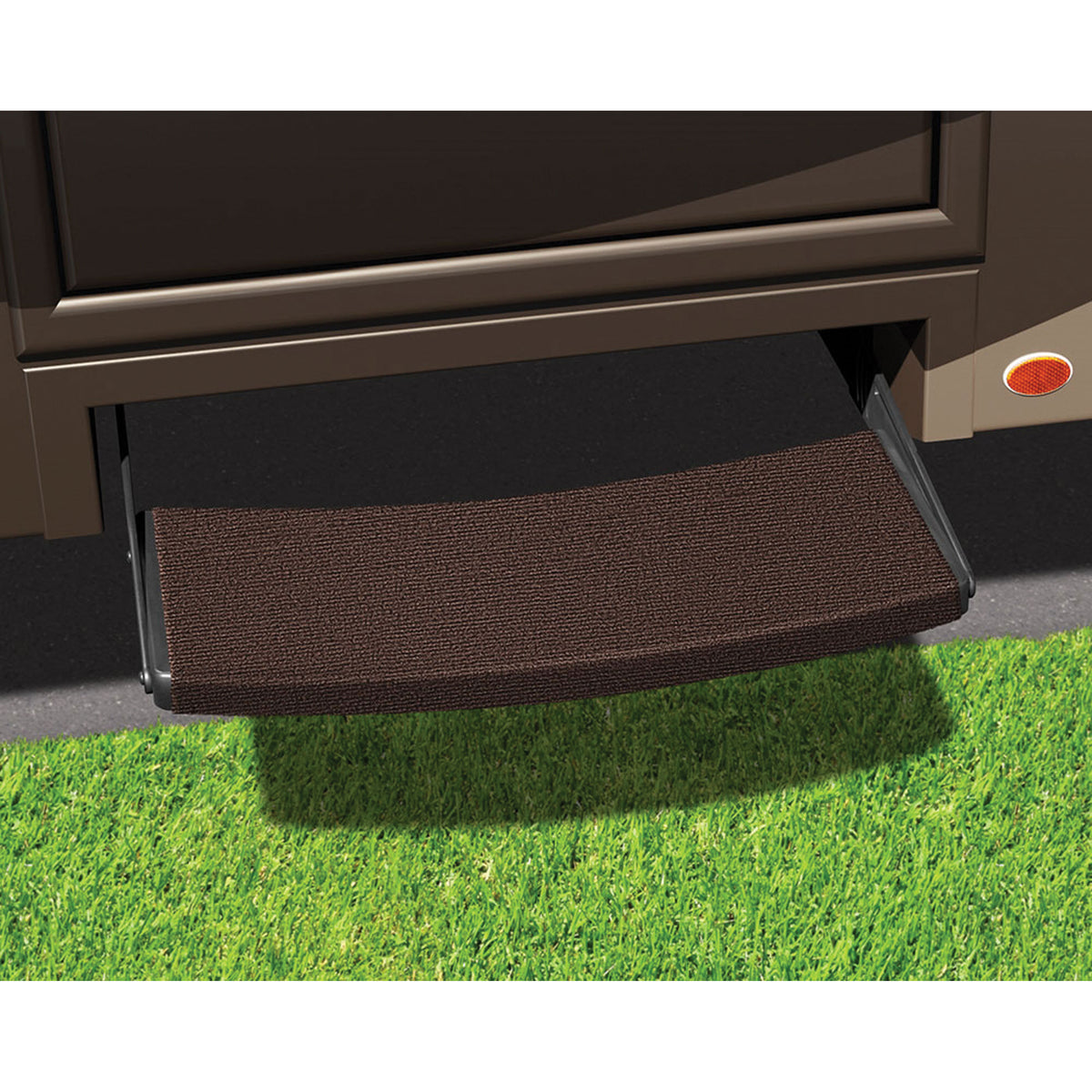 PREST-O-FIT 2-0394 Outrigger Universal RV Step Rug - 22", Black Onyx