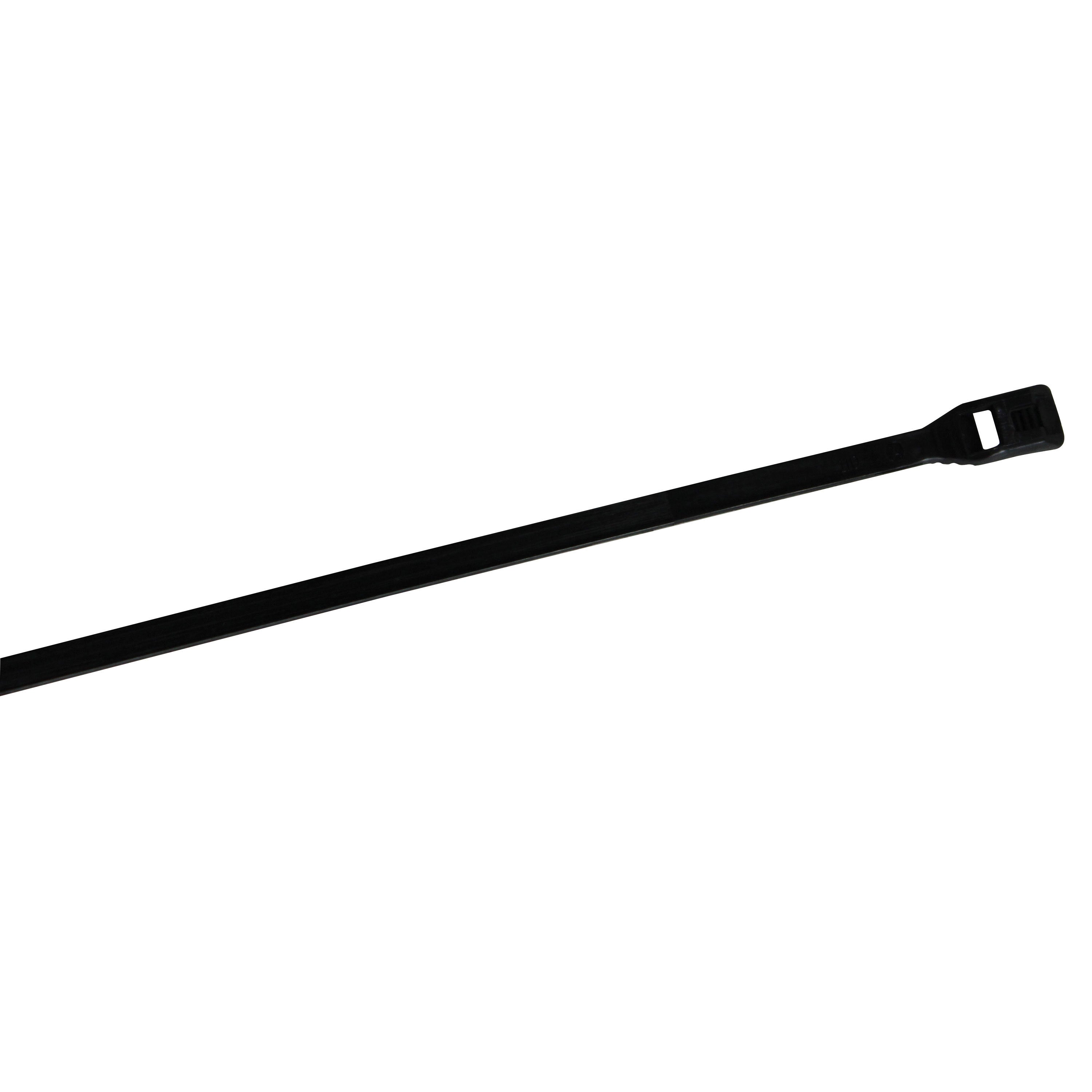 Cobra Global LP8S0C Low Profile Cable Ties 100 Pack - 55 lbs., 8 in. Black LP8S0M