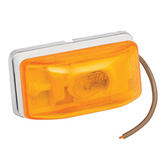 Wesbar 203233 Stud-Mount Side Marker Clearance Light - Amber w/ White Base