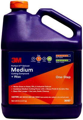 3M 7100210893 Perfect-It Gelcoat Medium Cutting Compound + Wax, 36107 - Gallon