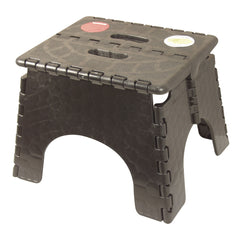 B & R Plastics 101-6BK E-Z Foldz Step Stool - 9", Black