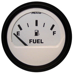 Faria 12901 Euro Fuel Level Gauge (E-1/2-F) - 2", White