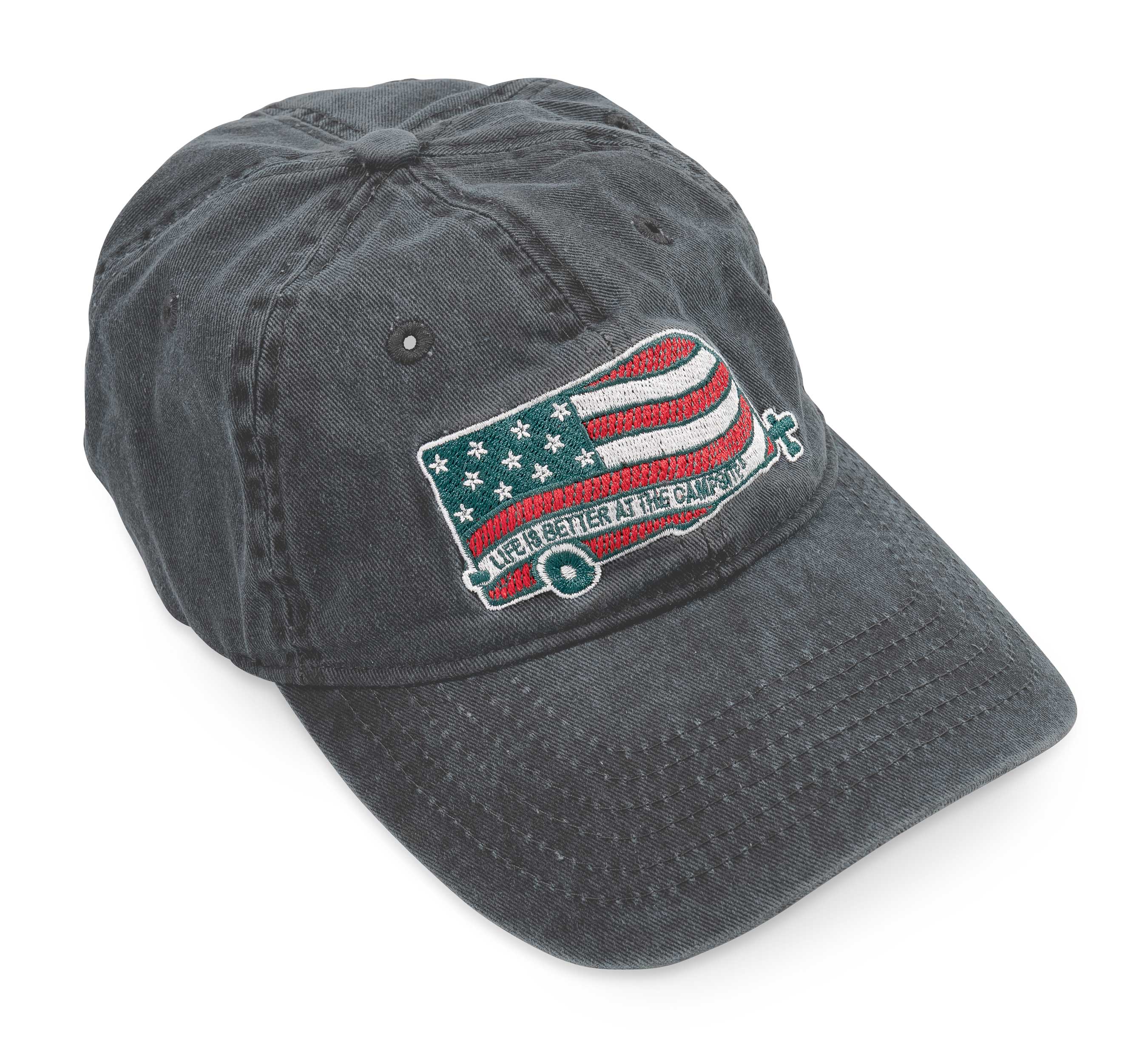 Camco 53354 LIBATC Hat - Travel Trailer, Charcoal