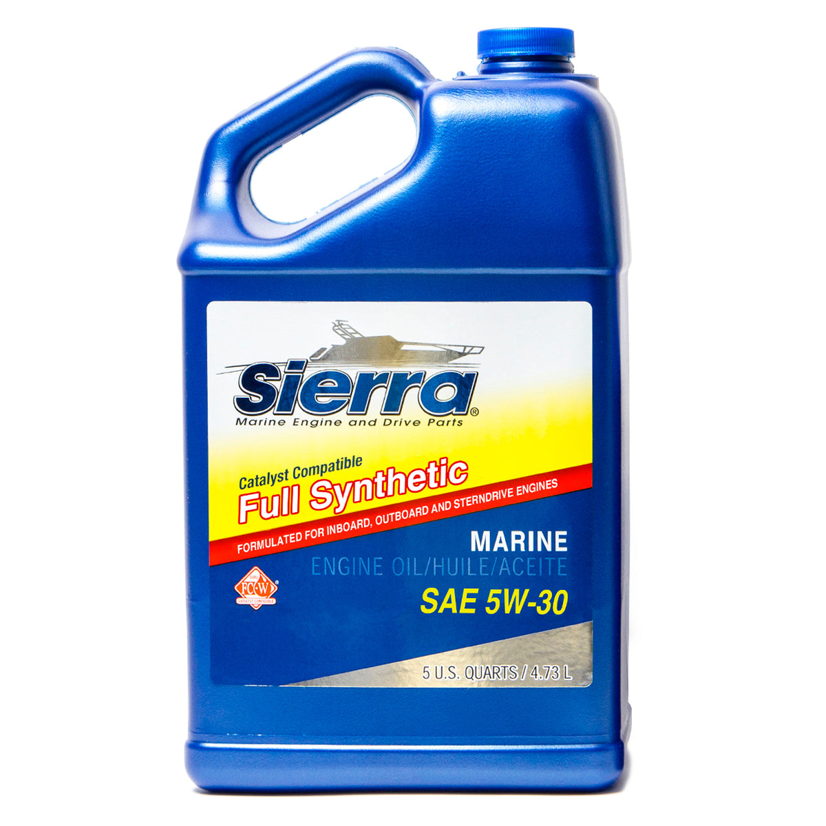 Sierra 18-9558-4 5W-30 FC-WCAT Full Synthetic Marine Engine Oil - 5 Quart