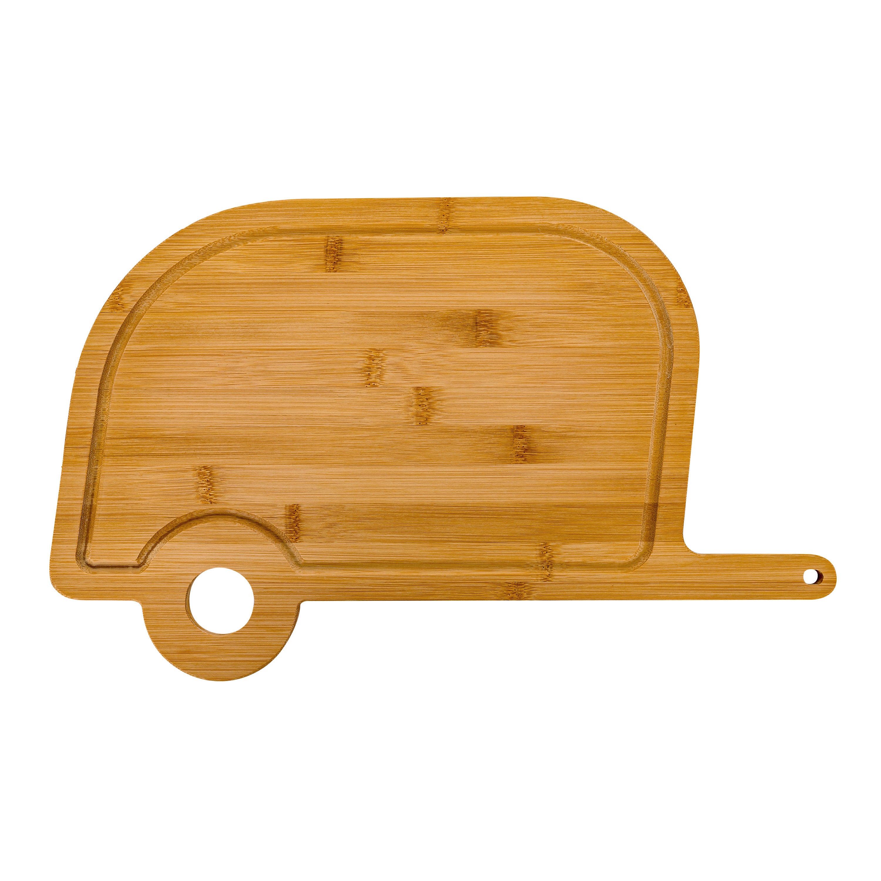 Camco 53089 "Life is Better at the Campsite" Bamboo Cutting Board - Retro RV Design