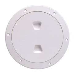 Beckson DP60-W Screw-Out Deck Plate - 6", White