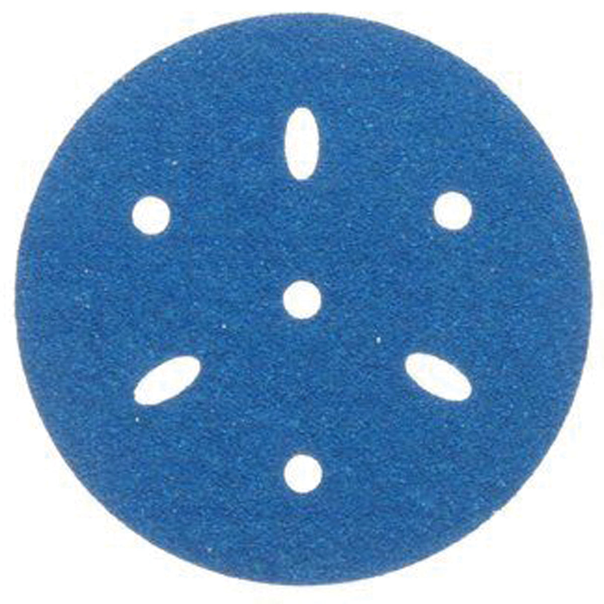 3M 36162 Hookit Blue Sandpaper 5" Disc - 220 Grade Multi-Hole, 50/Bx