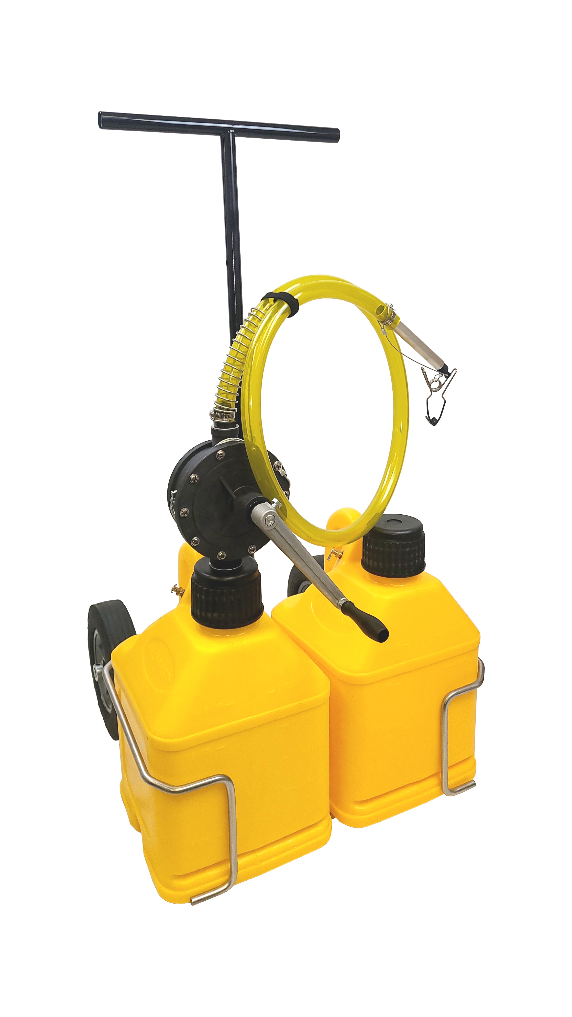 FLO-FAST 31010-Y Professional 10 Gallon Fluid Transfer System with Versa Cart - Yellow