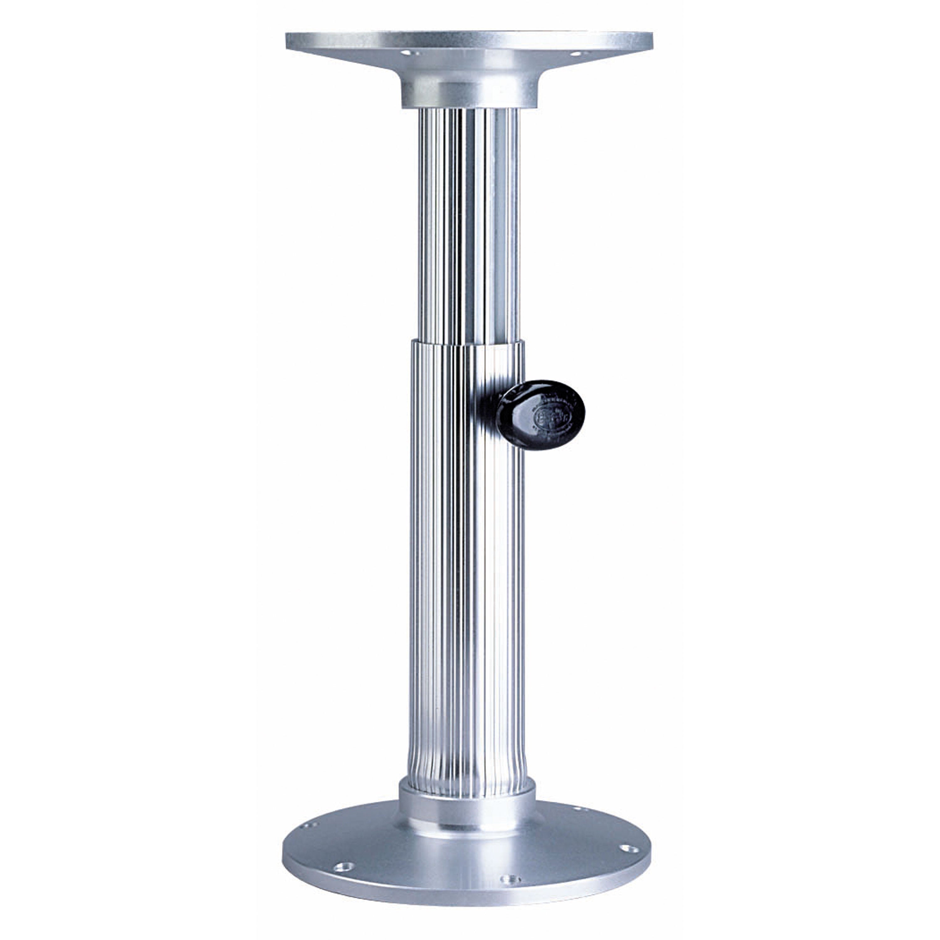 Garelick 75425 Adjustable Table Base with Sealed, Gas-Powered Rise and Ribbed Stanchion Post - 14.5" - 29.5"