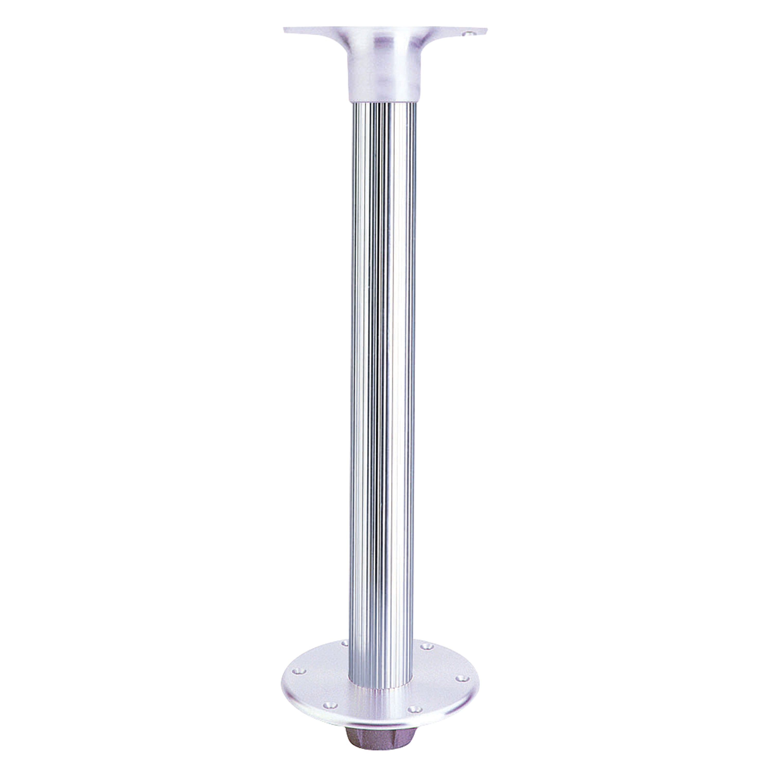 Garelick 75340 Table Pedestal for Smaller Boats - Flush Mount Base with Fluted Anodized Tube