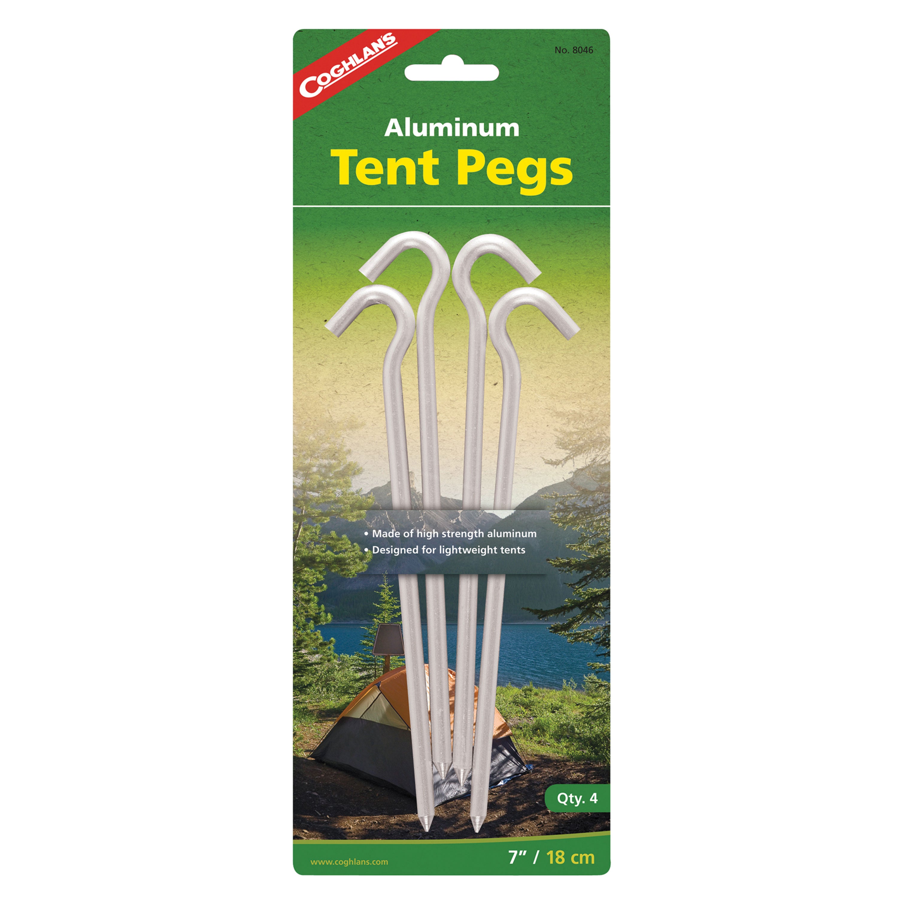 Coghlan's 8046 Aluminum 7" Tent Pegs - Pack of 4