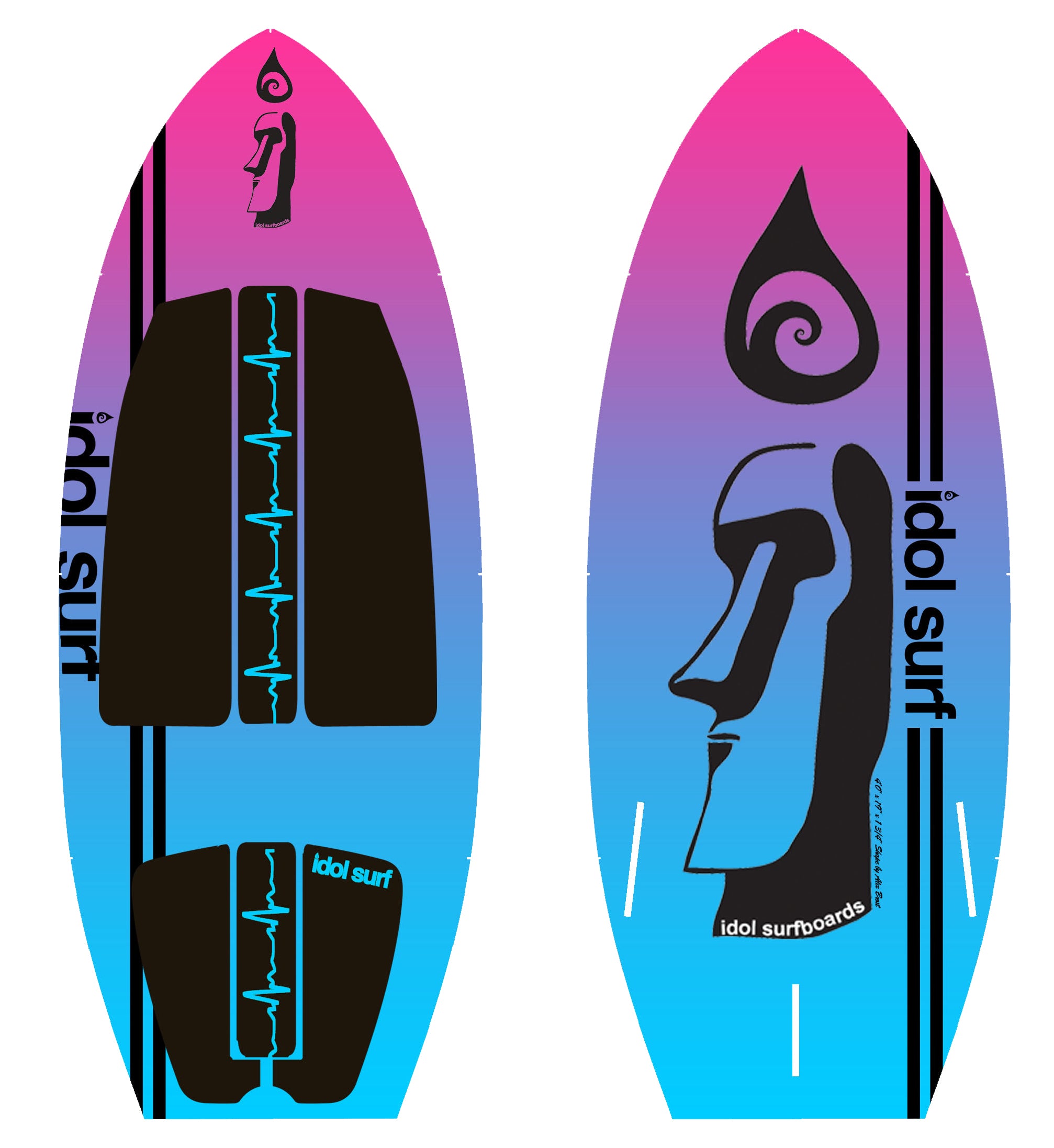 Idol Surf 22-05-40 F-Grom Wake Surfboard - 4'0"