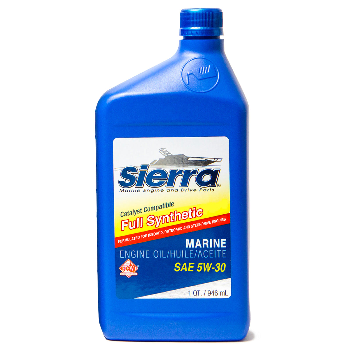 Sierra 18-9558-2 5W-30 FC-WCAT Full Synthetic Marine Engine Oil - 1 Quart