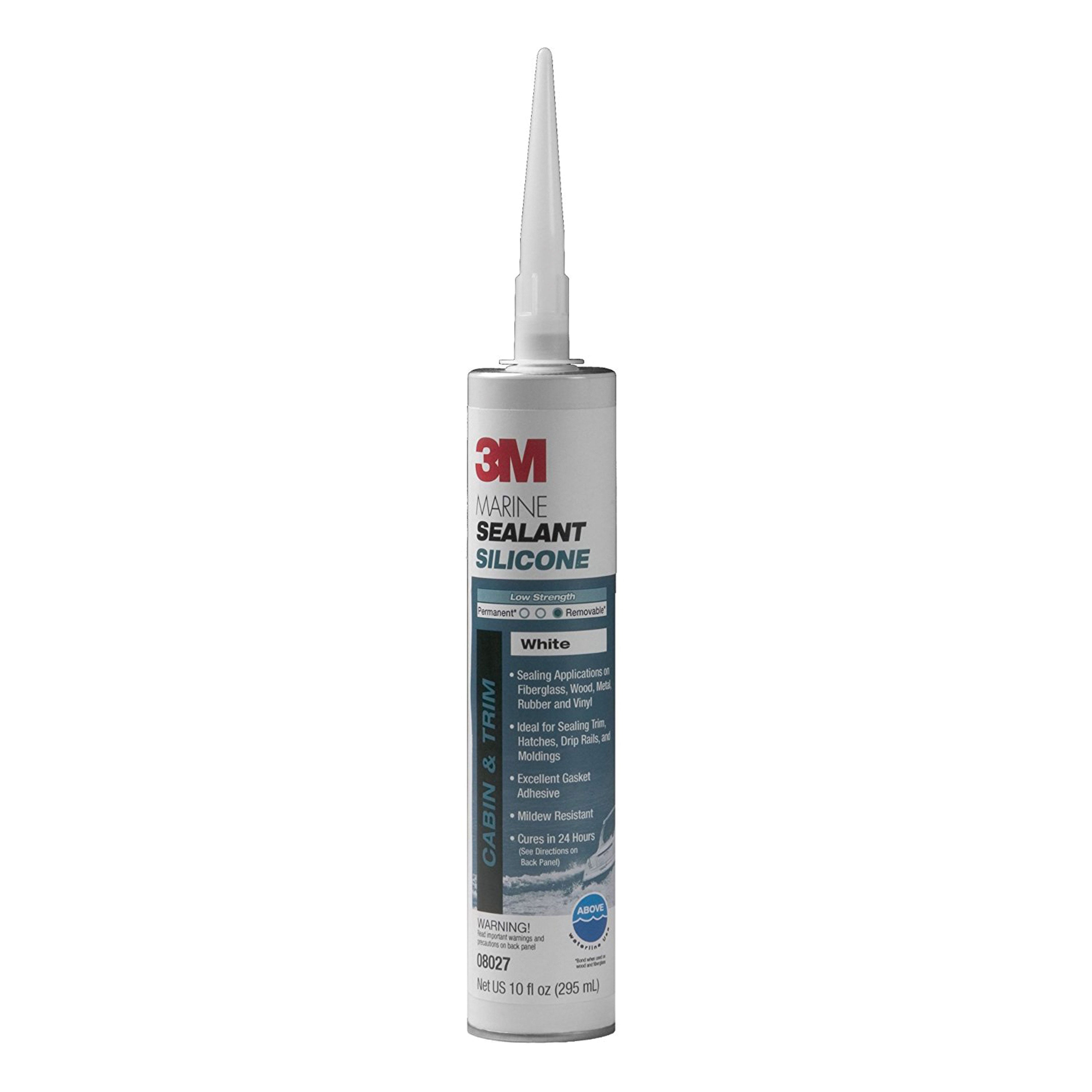 3M 08027 Marine Grade Silicon Sealant - 1/10 Gallon Cartridge, White