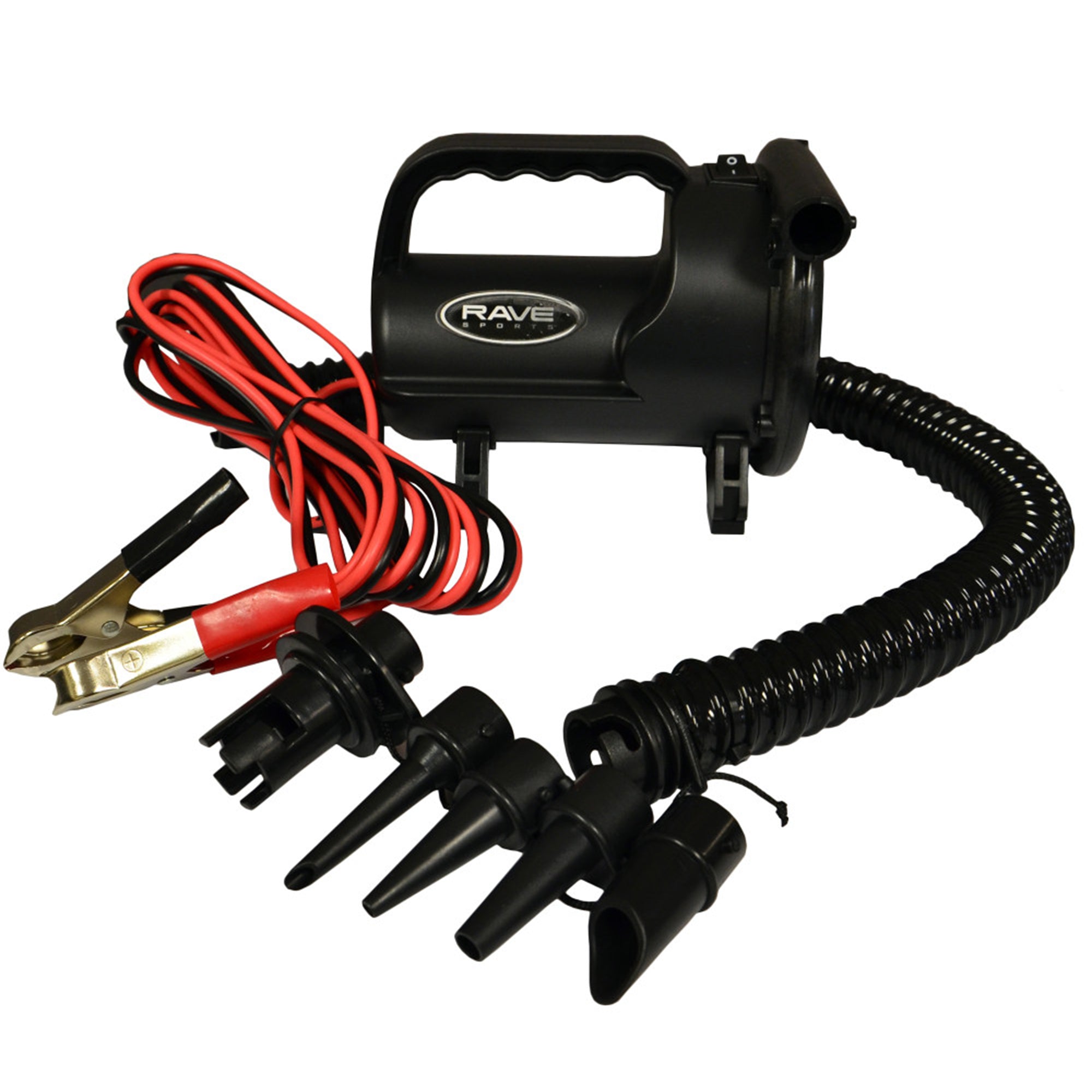 RAVE Sports 02344 12V High Pressure Inflator/Deflator with Alligator Clips