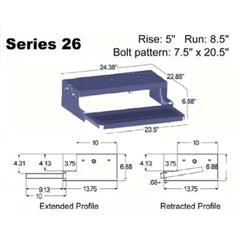 Lippert 3711363 Kwikee Series 26 Single RV Step