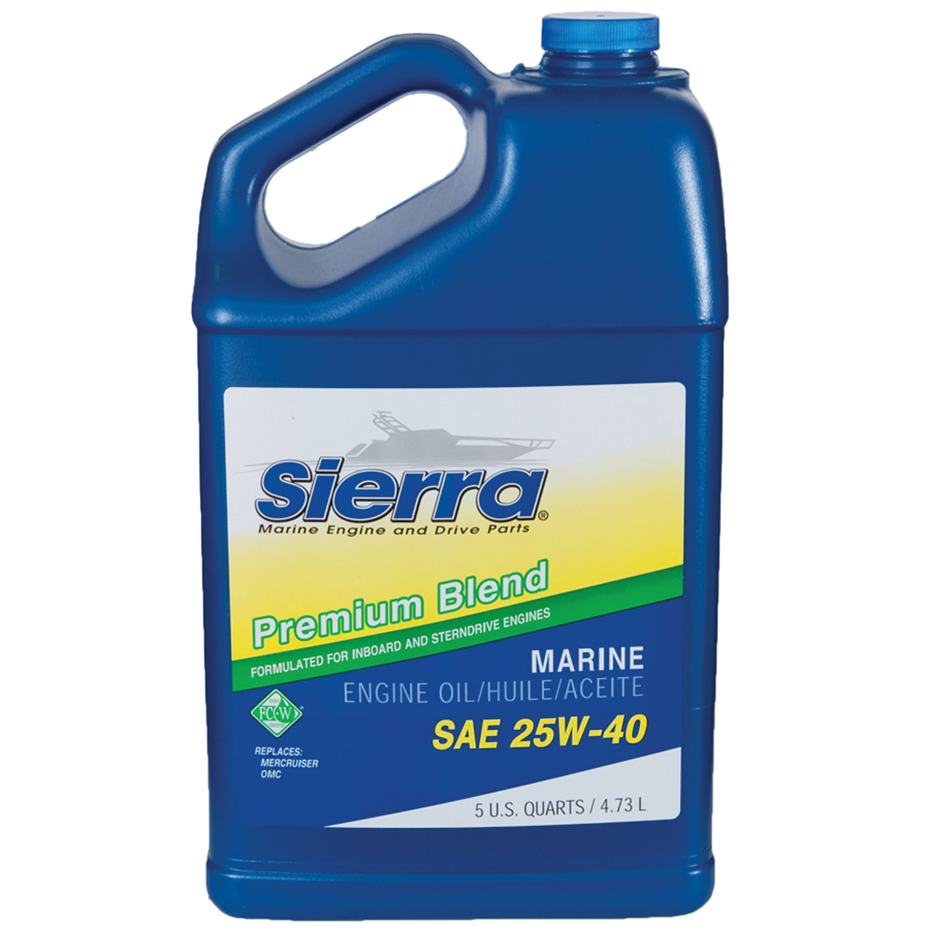 Sierra 18-9400-4 25W-40 FC-W 4-Stroke Marine Stern Drive Oil - 5 Quart