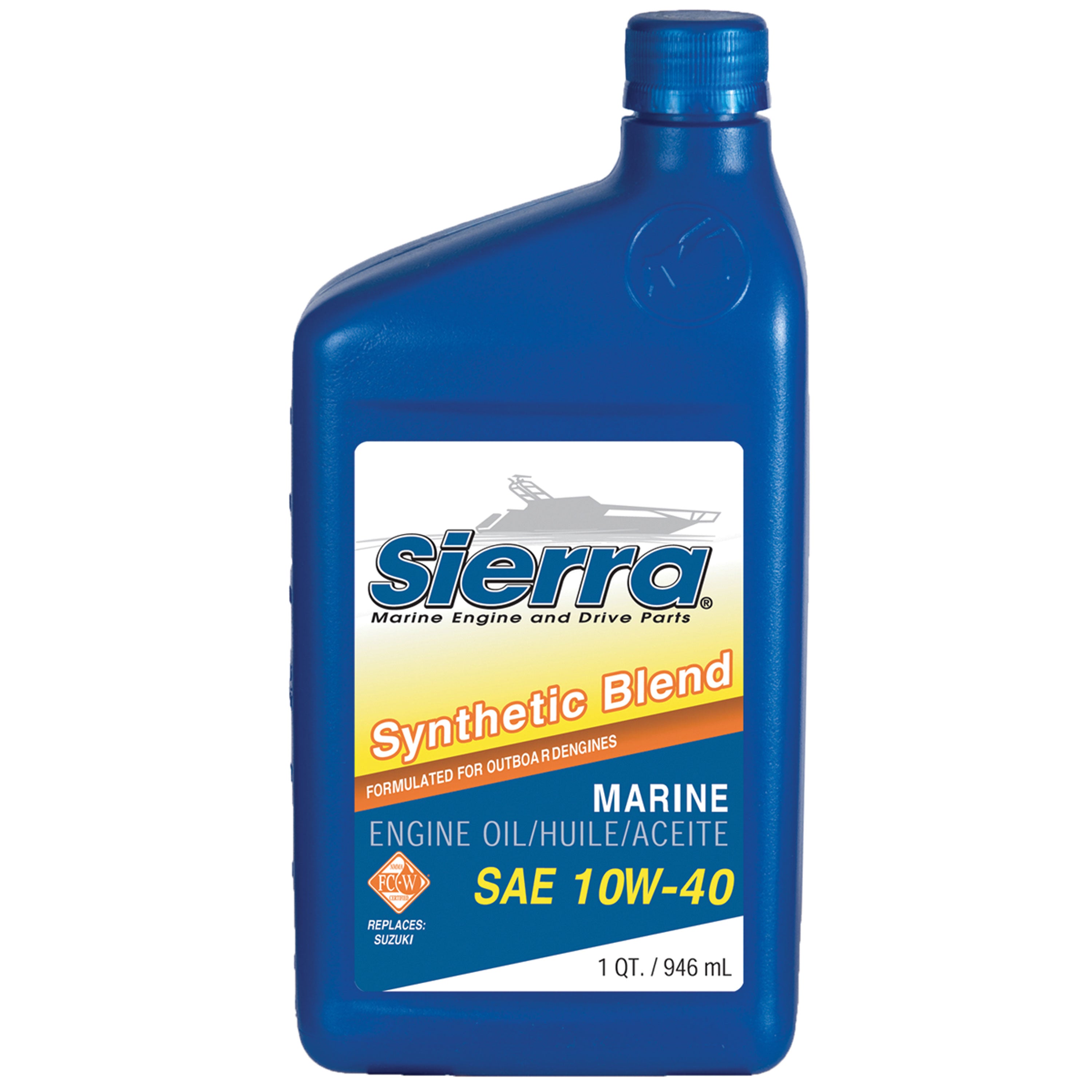 Sierra 18-9551-2 10W-40 FC-W Synthetic Blend Engine Oil - Quart