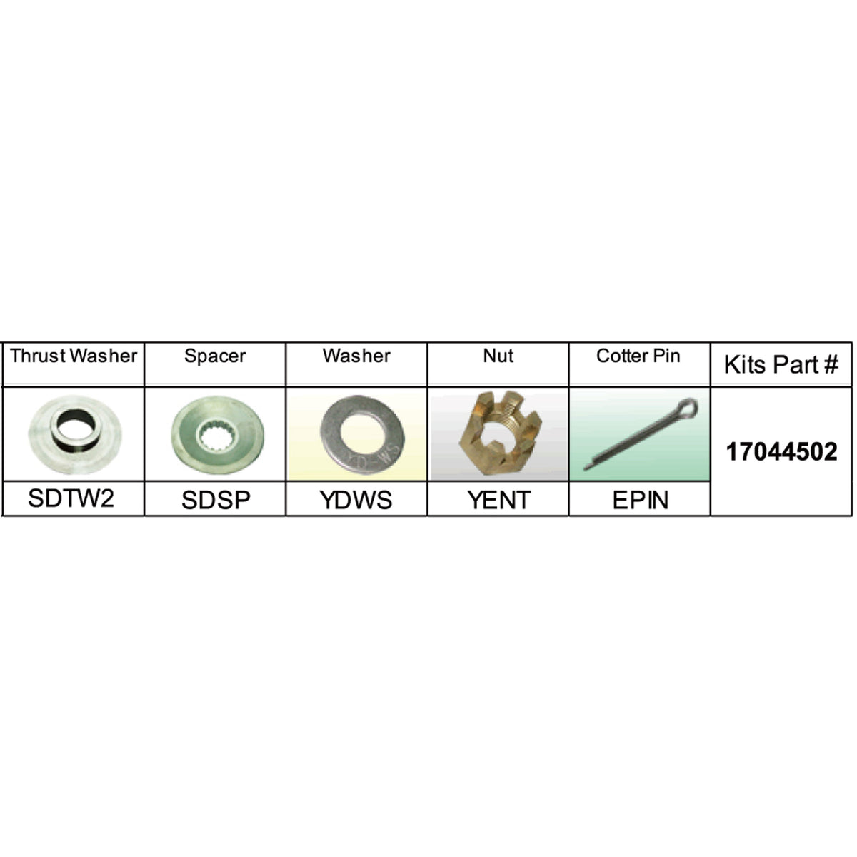 Solas 17044502 SD-PKT-2 Propeller Kit for Suzuki DF90-DF140 HP