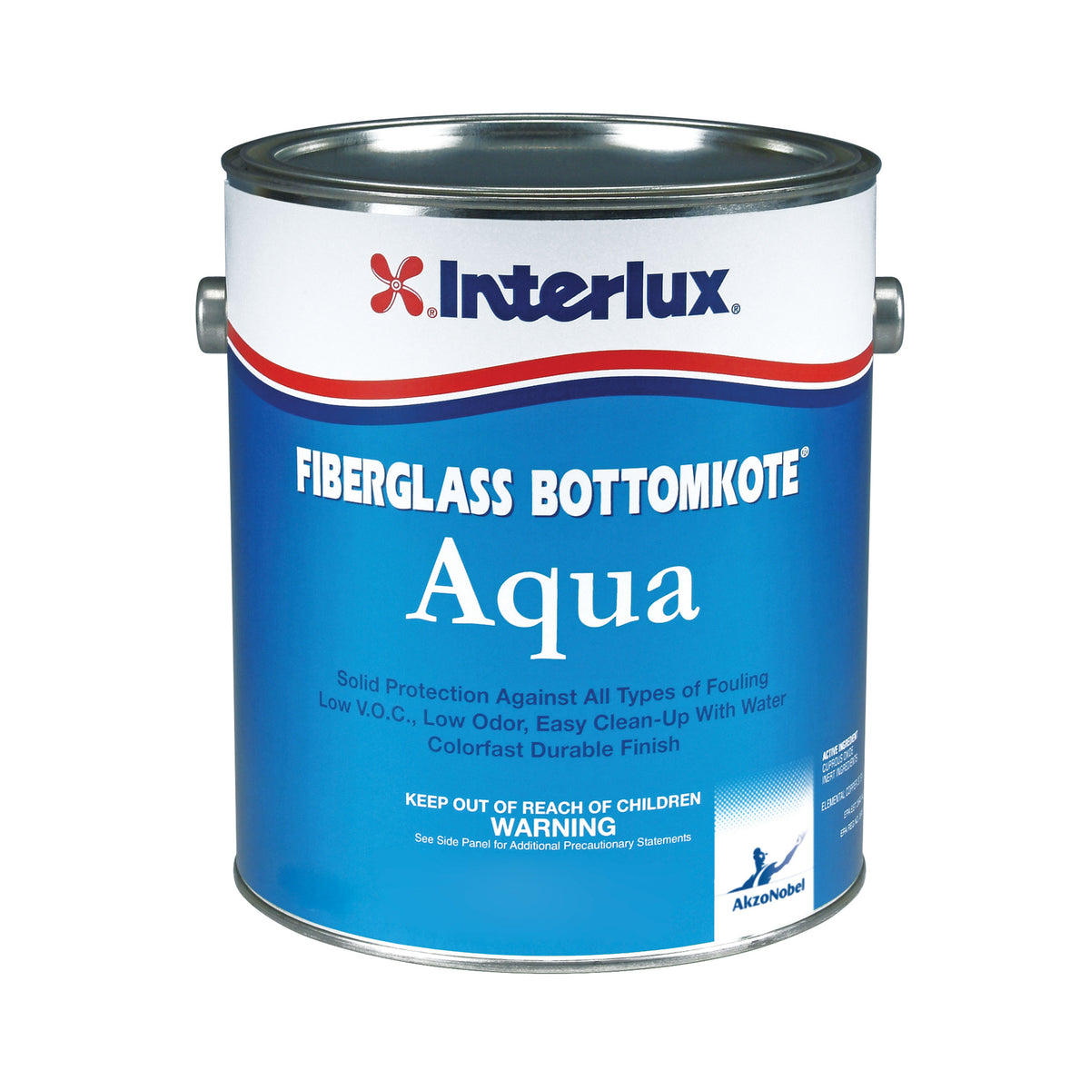 Interlux YBA549/1 Fiberglass Bottomkote Aqua Antifouling Paint - Red, Gallon