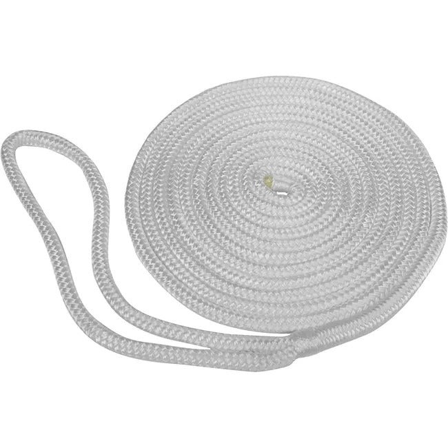 Taylor Made 11328 Double-Braided Dock Line - 3/8" x 15', White