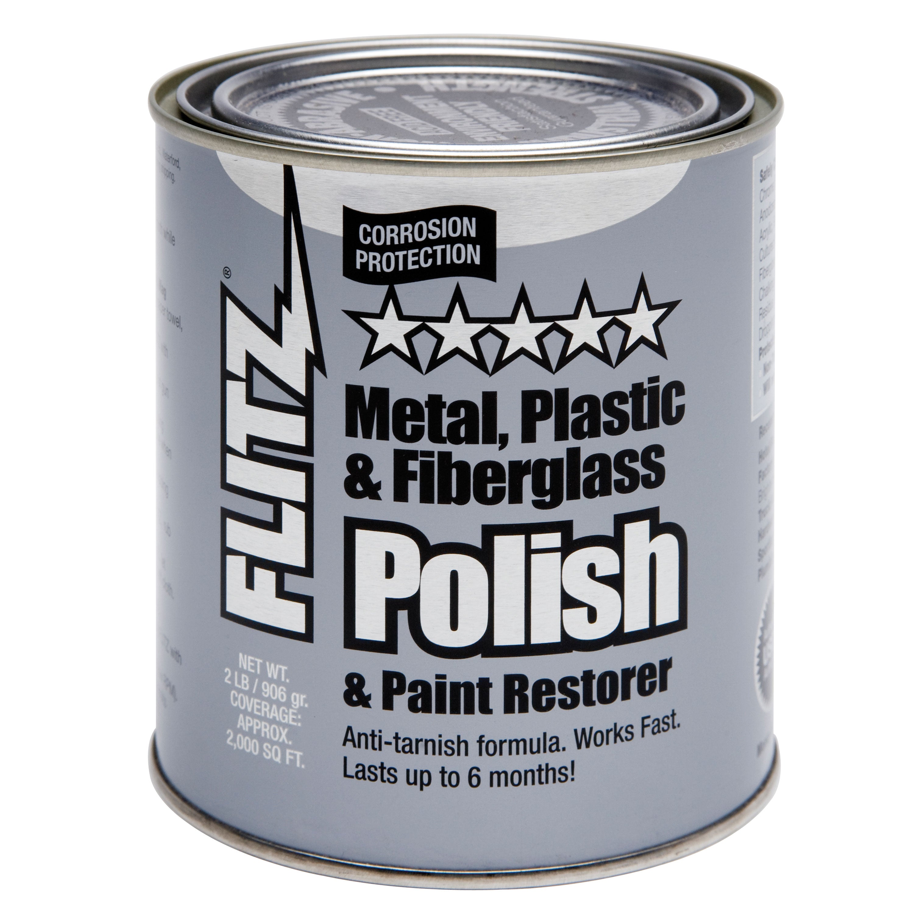 FLITZ CA03518-6 Metal, Plastic and Fiberglass Polish - 2 lb Can