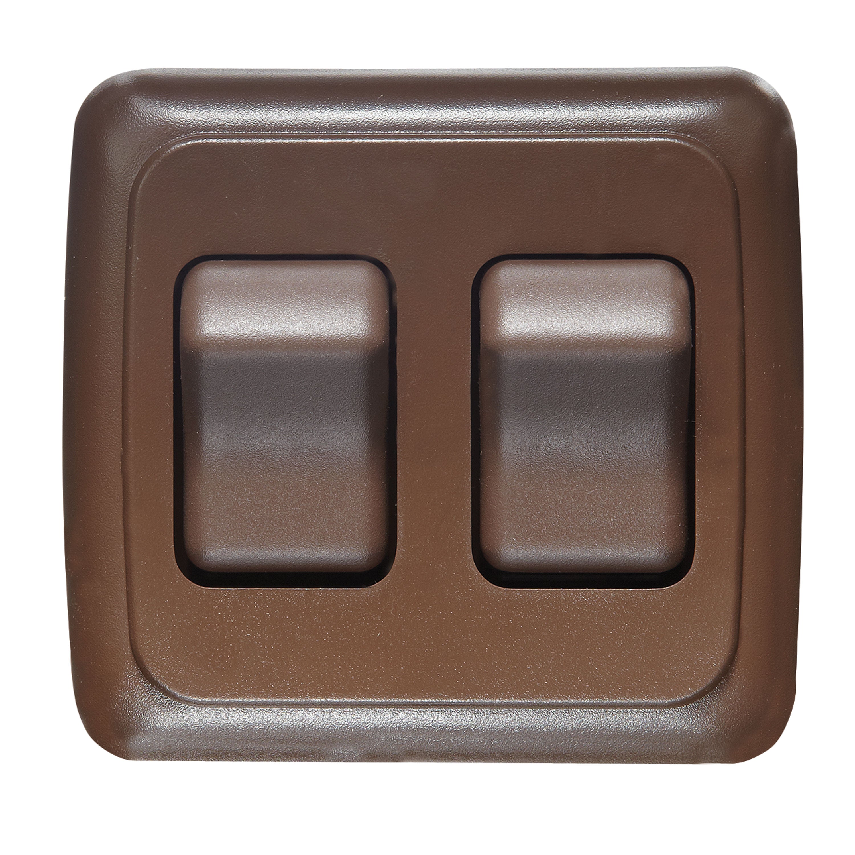 RV Designer S633 Contoured DC Wall Switch On/Off - Double, Brown