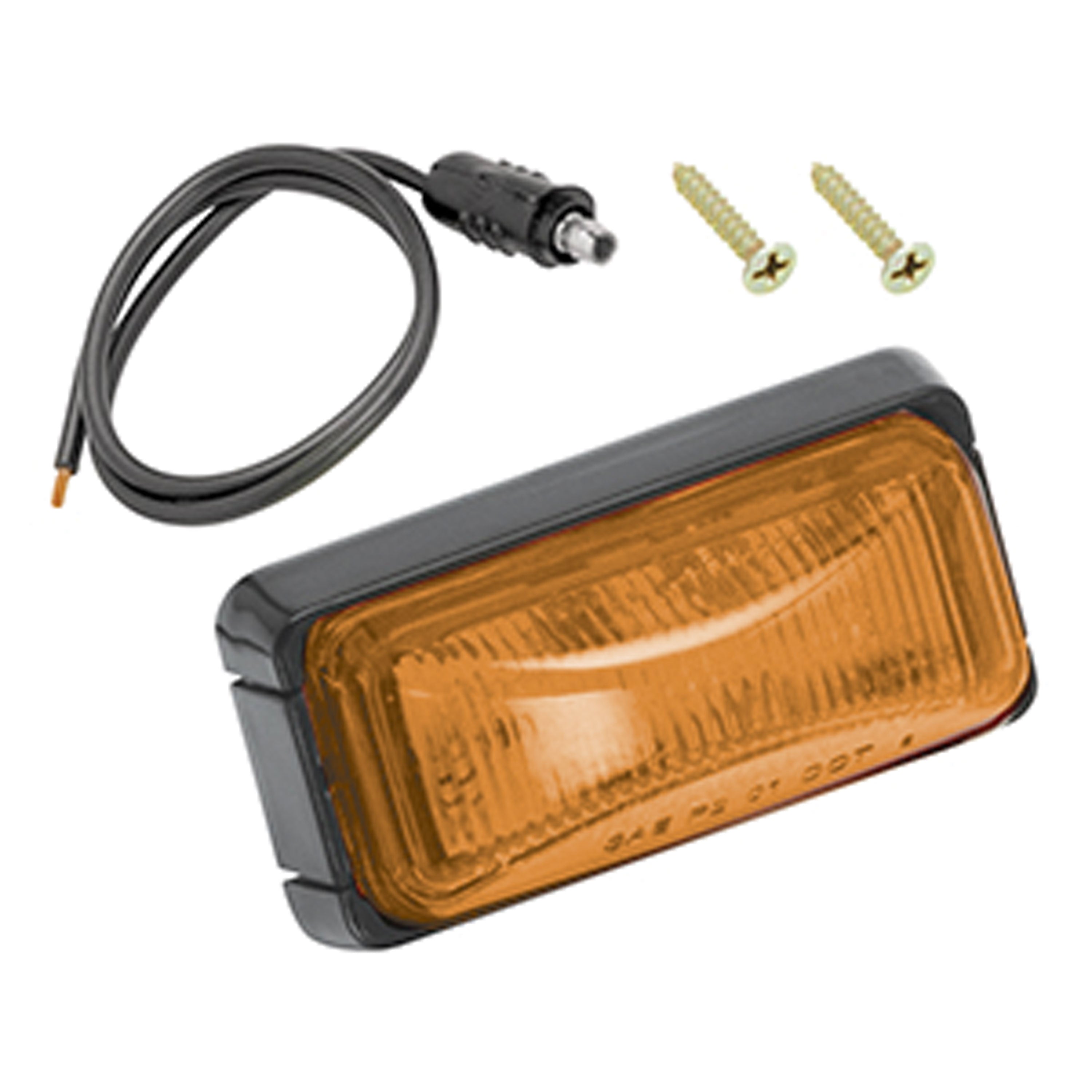 Wesbar 203292 Side Marker Clearance Light - Amber w/ Black Housing