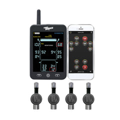 Minder Research TM22157 TireMinder A1AS RV TPMS with 4 Flow Through Transmitters