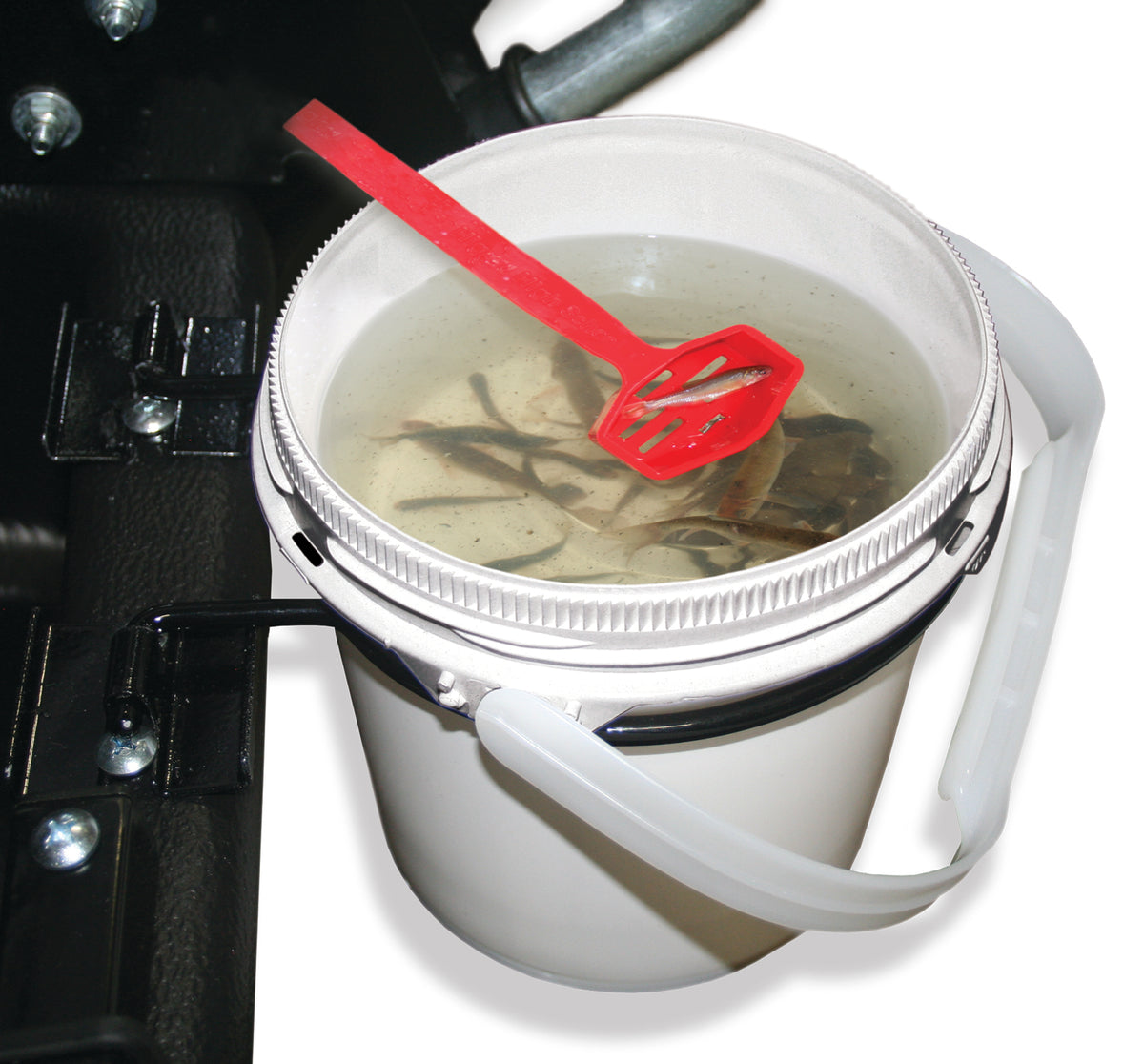 Clam 9024 Bait Well with 0.6 Gallon Bucket and Sled Bracket