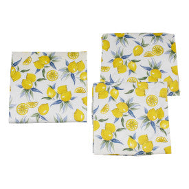 Lippert 2022107834 3 Pc Picnic Table Cover Set - Lemon Toss Print