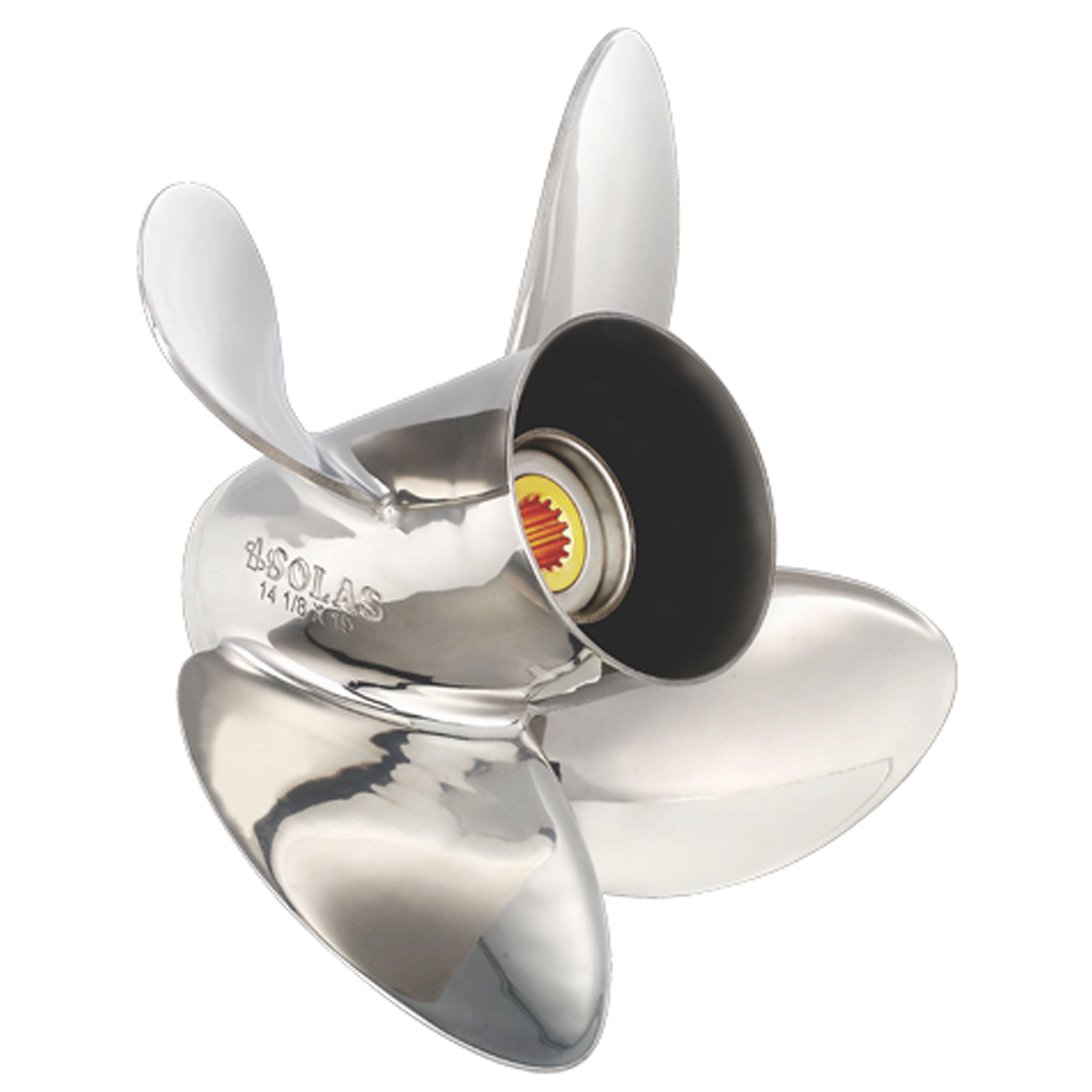 Solas 9554-143-17 Rubex HR4 Stainless Steel 4-Blade Propeller - LH, 14.25" Diameter x 17" Pitch