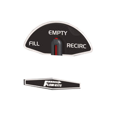 Flow-Rite MD-DCL-004-WHT System 4 Actuator Fill/Empty/Recirc - Replacement Decal, Black/White