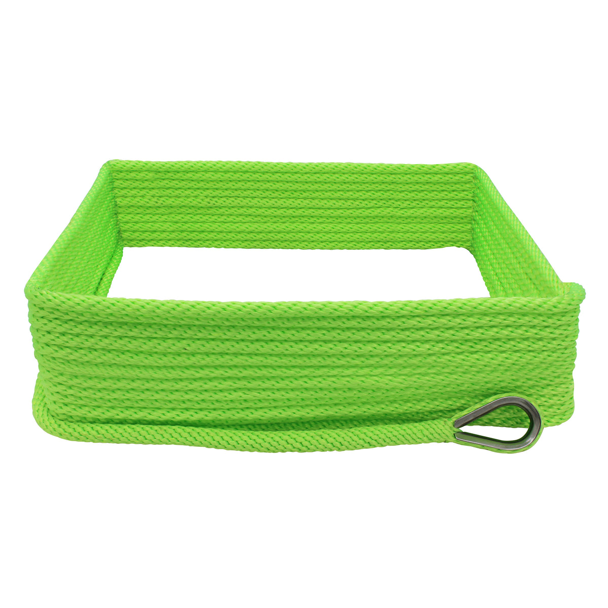 Extreme Max 3006.2657 BoatTector Solid Braid MFP Anchor Line with Thimble - 3/8" x 100', Neon Green