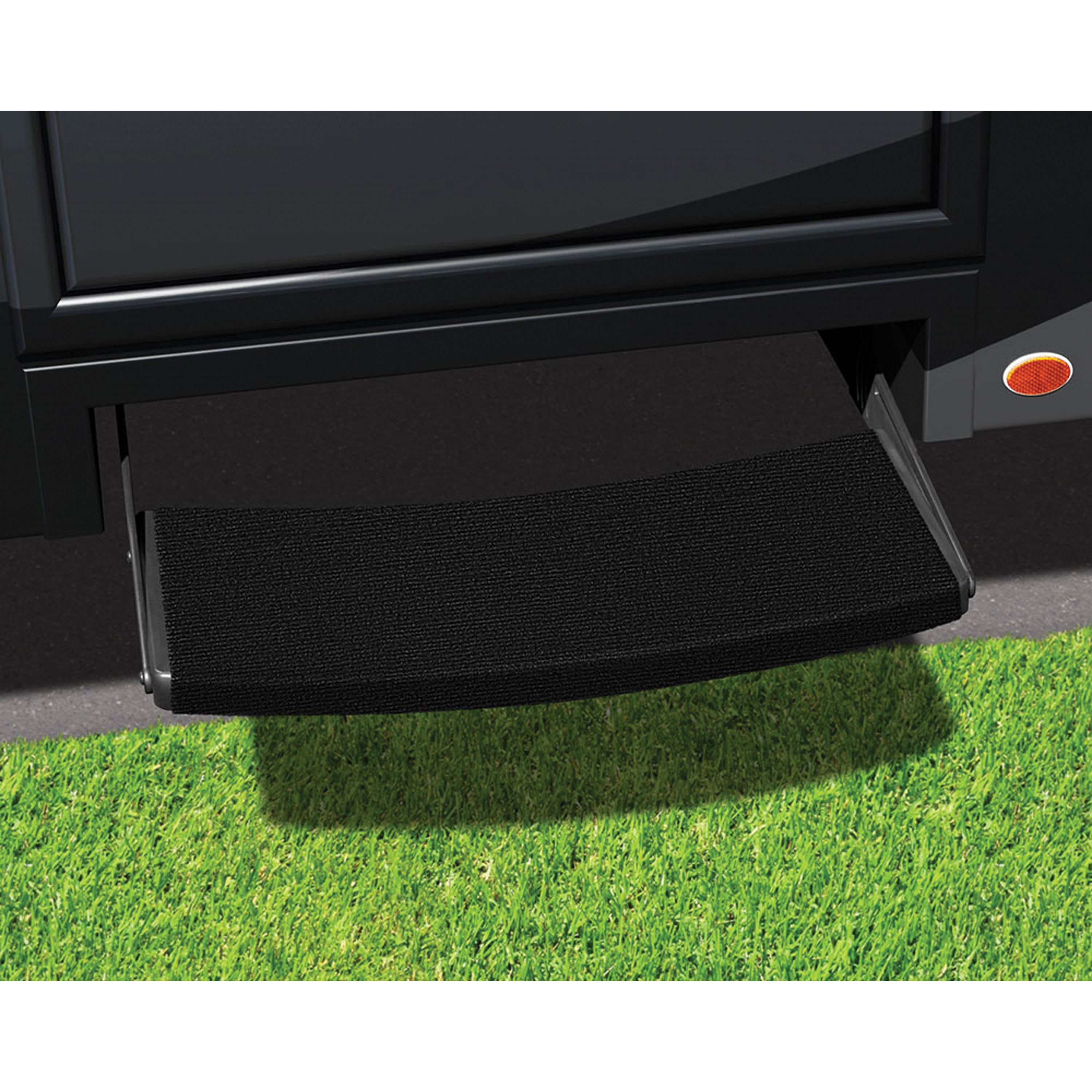 PREST-O-FIT 2-0223 Trailhead Universal RV Step Rug - 22", Obsidian Black