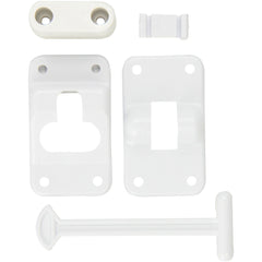 Lippert 381409 Kwikee T-Style Door Holder with Bumper - Polar White, 4"