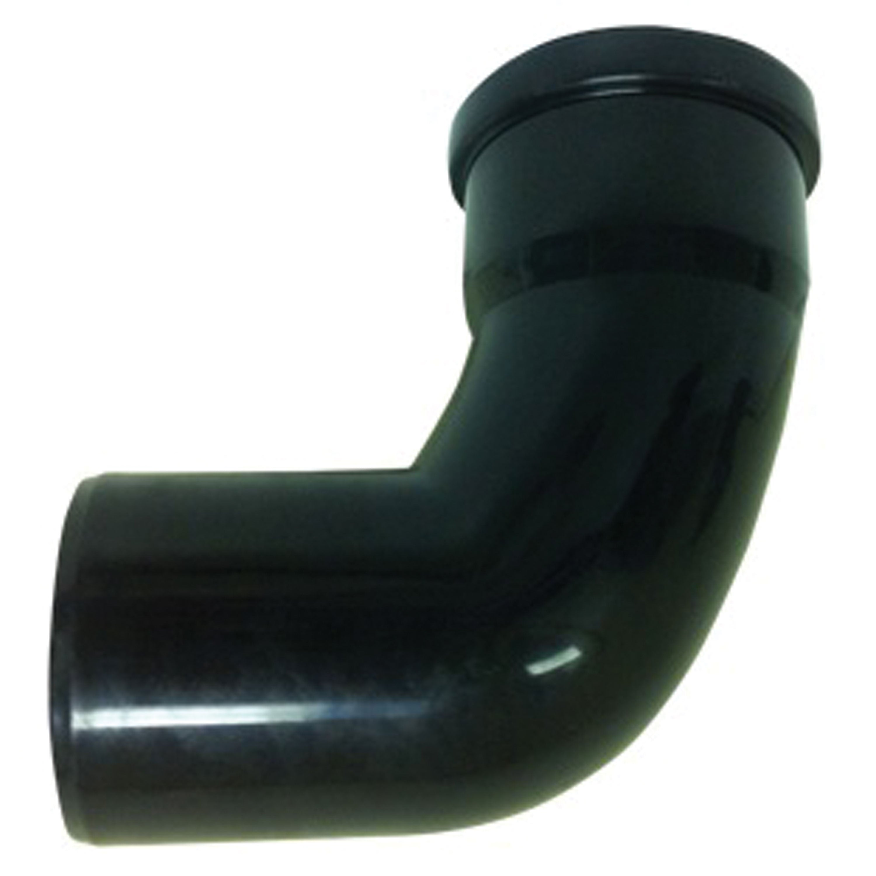 Centrotherm ISELL0287UV InnoFlue Residential SW Black Long Elbow PPS-UV - 87 Degree, 2" Diameter