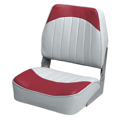 Wise 8WD734PLS-661 Low Back Economy Seat - Grey/Red