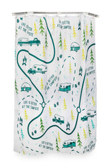 Camco 53245 LIBATC RV-Sized Shower Curtain - Map Design