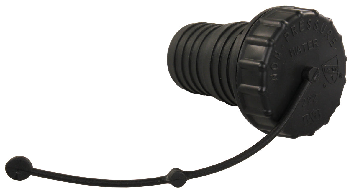 Thetford 94246 Gravity Water Fill Cap, Strap, and Spout - Black