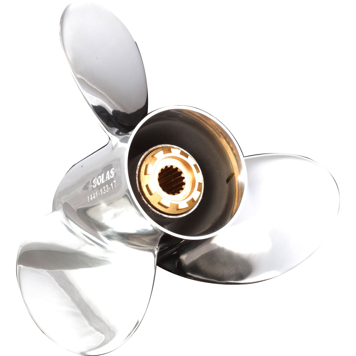 Solas 1441-133-17 Titan Stainless Steel 3-Blade Propeller - RH, 13.25" Diameter x 17" Pitch