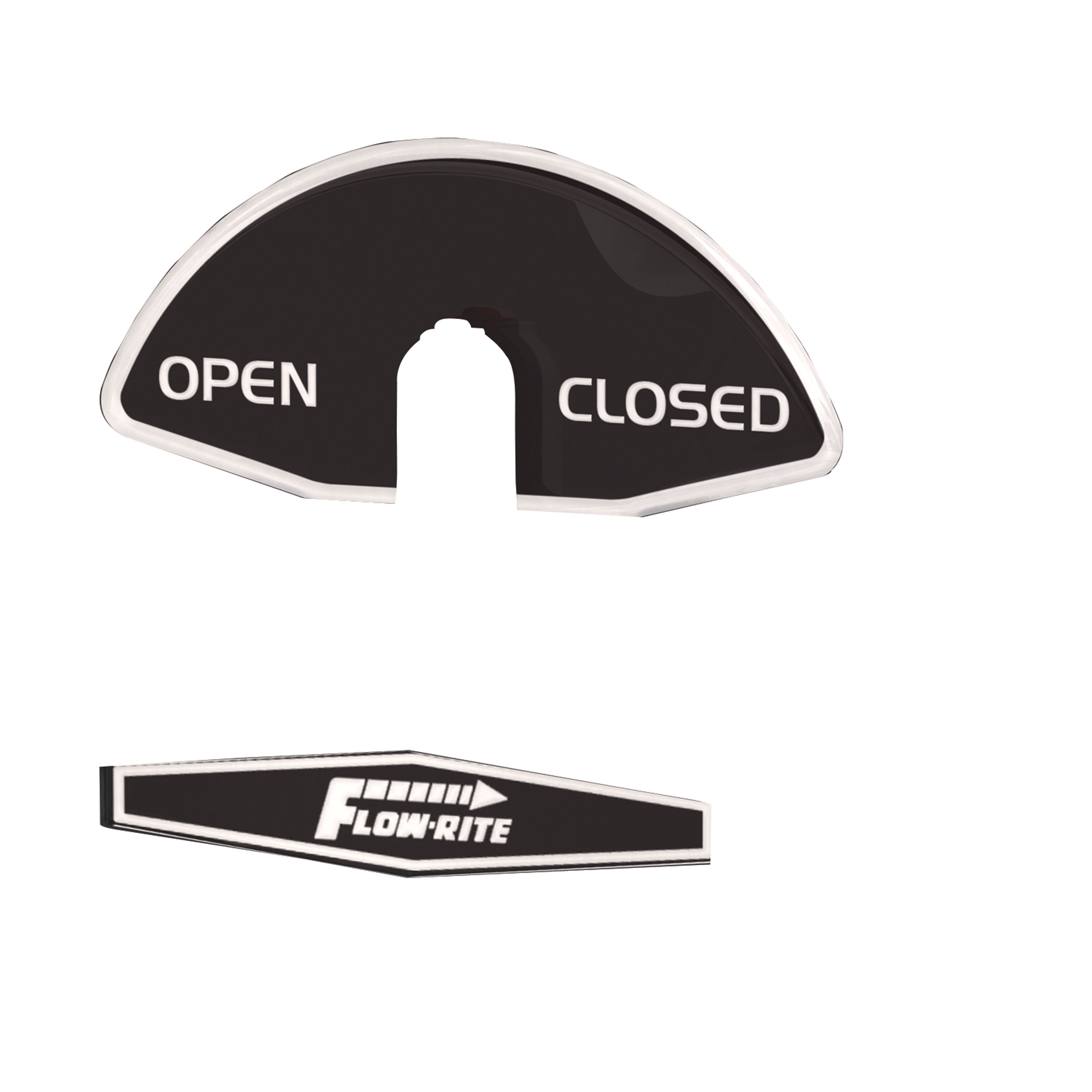 Flow-Rite MD-DCL-001-WHT System 1 Actuator Open/Closed - Replacement Decal, Black/White