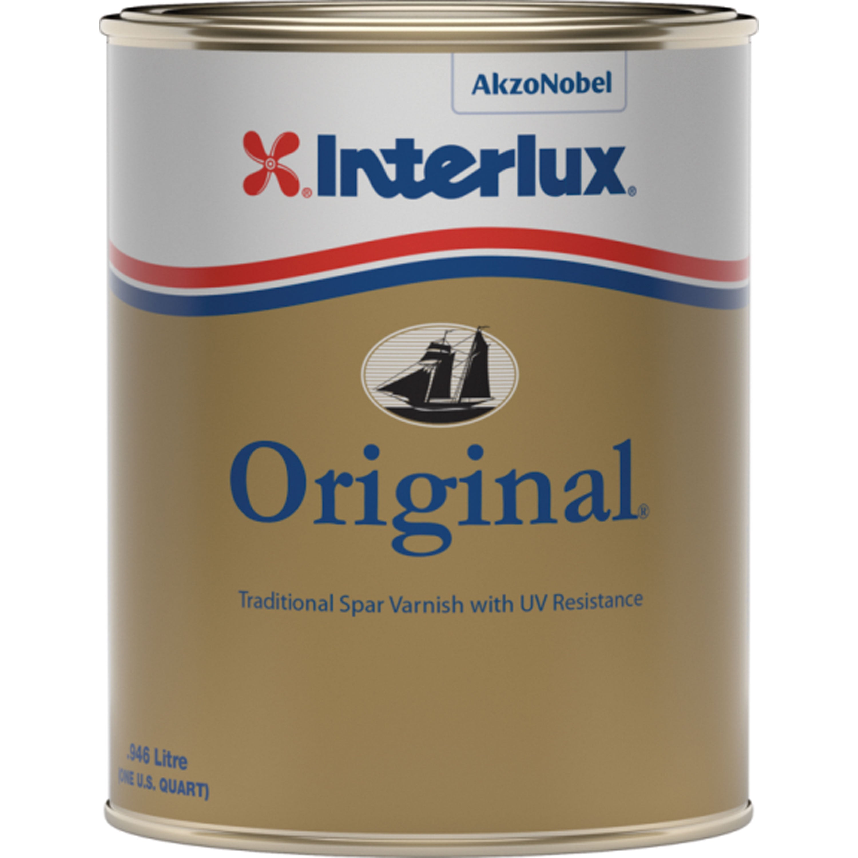 Interlux Y90/QT Original Golden Gloss Wood Varnish with UV Resistance - Quart