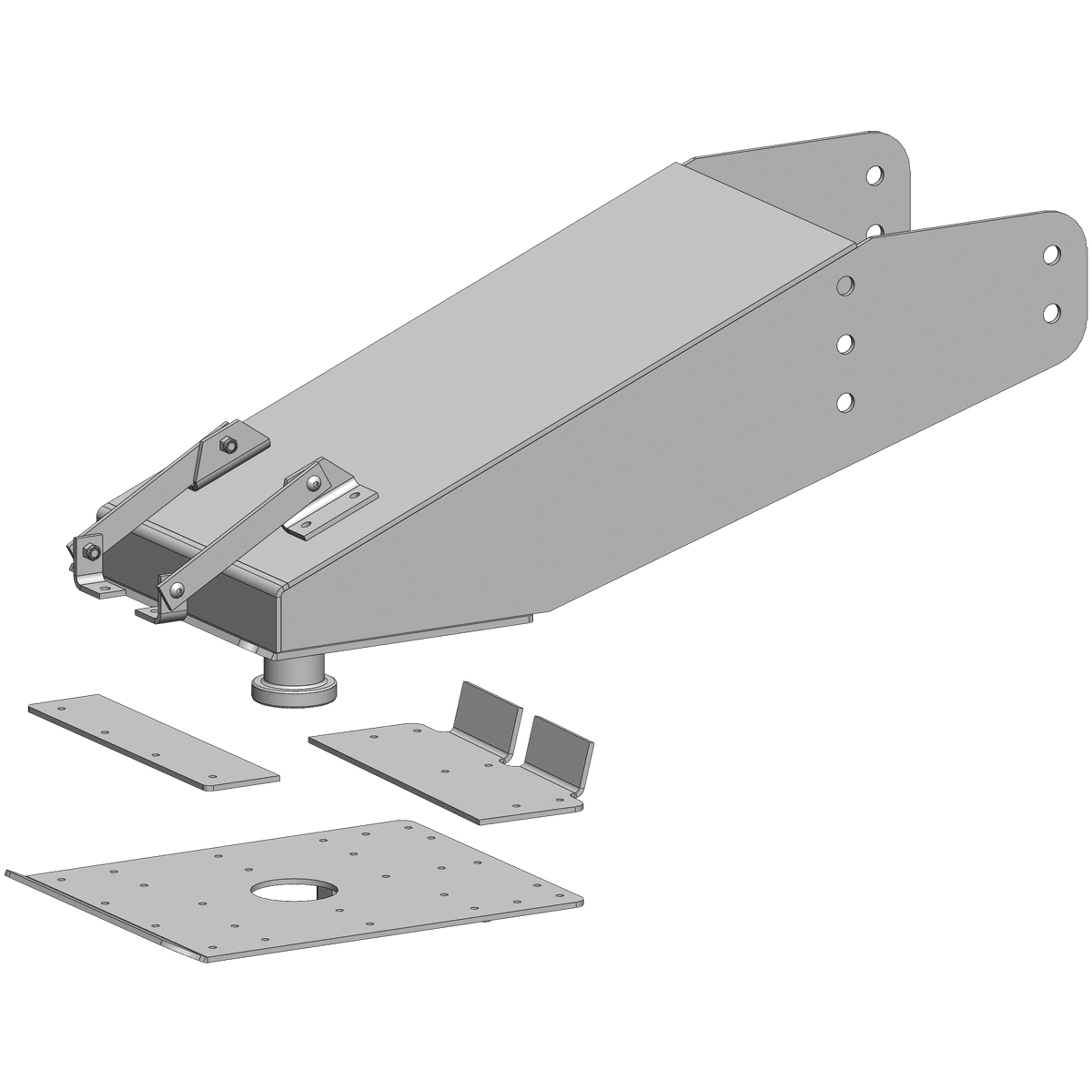 PullRite 331760 Quick Connect Capture Plate for 13-5/8" Wide 5th Airborne/Rota-Flex/Road Armor Pin Boxes